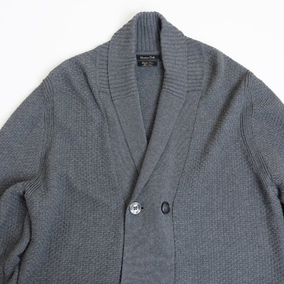 Massimo Dutti Gray Double Breasted Shawl Collar Cardigan Small/ Medium - Picture 4 of 12